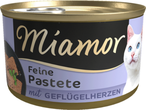 Miamor Pastete Geflügelherzen  85g