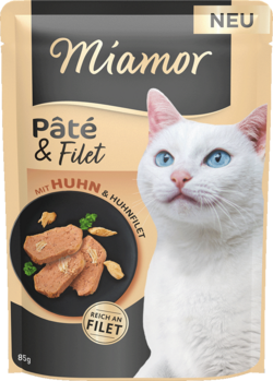 Pate und Filet - Pâté mit Huhn und Huhnfilet - Frischebeutel - 85g